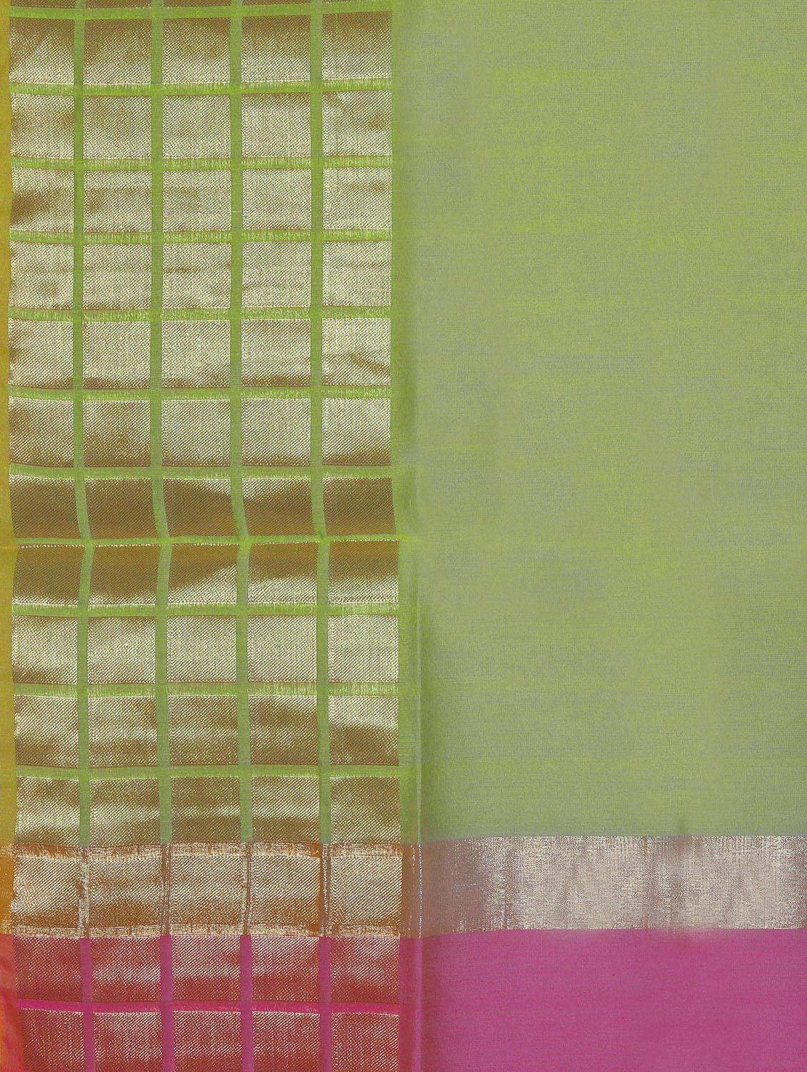 green chanderi dupatta - 14761267 -  Standard Image - 1