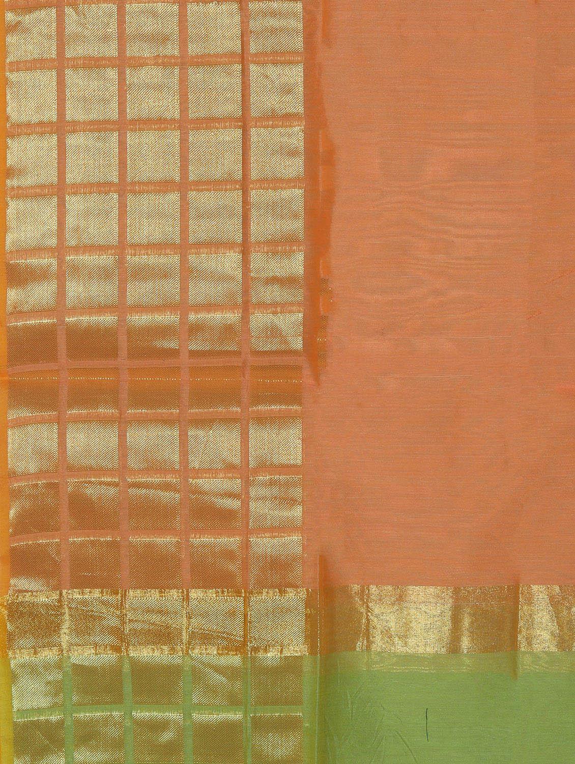 peach chanderi dupatta - 14761270 -  Standard Image - 1