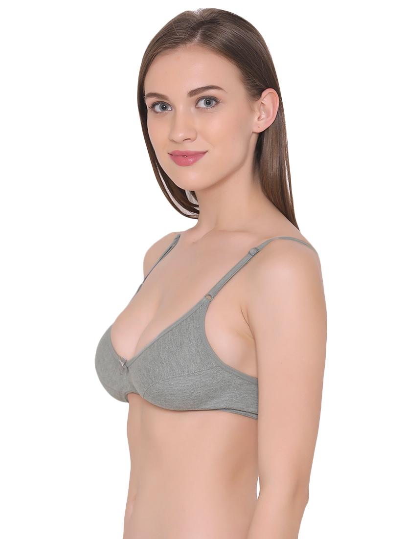 grey solid bra - 14765865 - Standard Image - 1