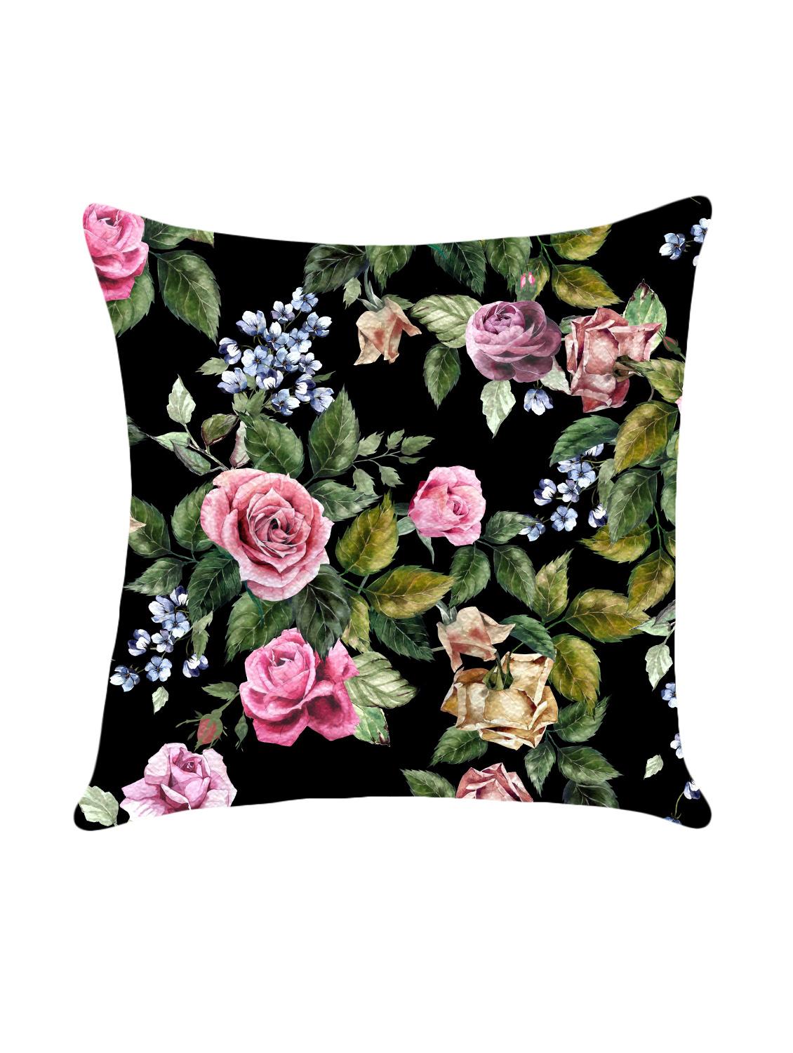 digital printed cushion cover with flower design - 14766362 -  Zoom Image - 0