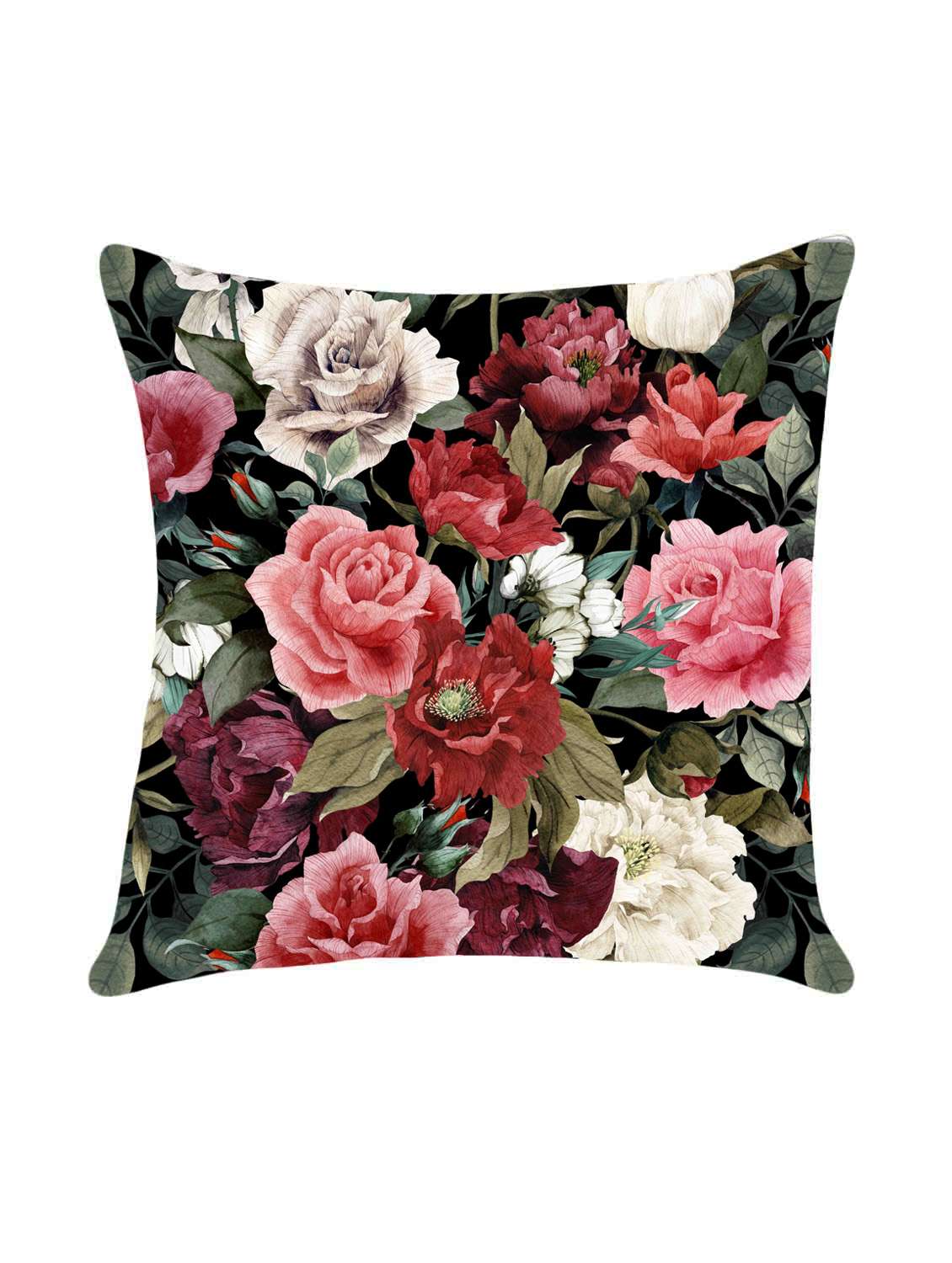 digital printed cushion cover with flower design