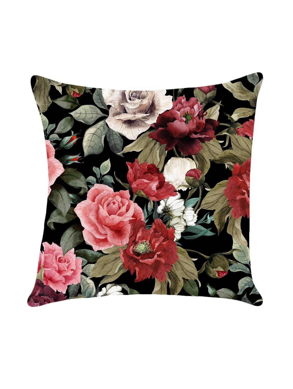 digital printed cushion cover with flower design