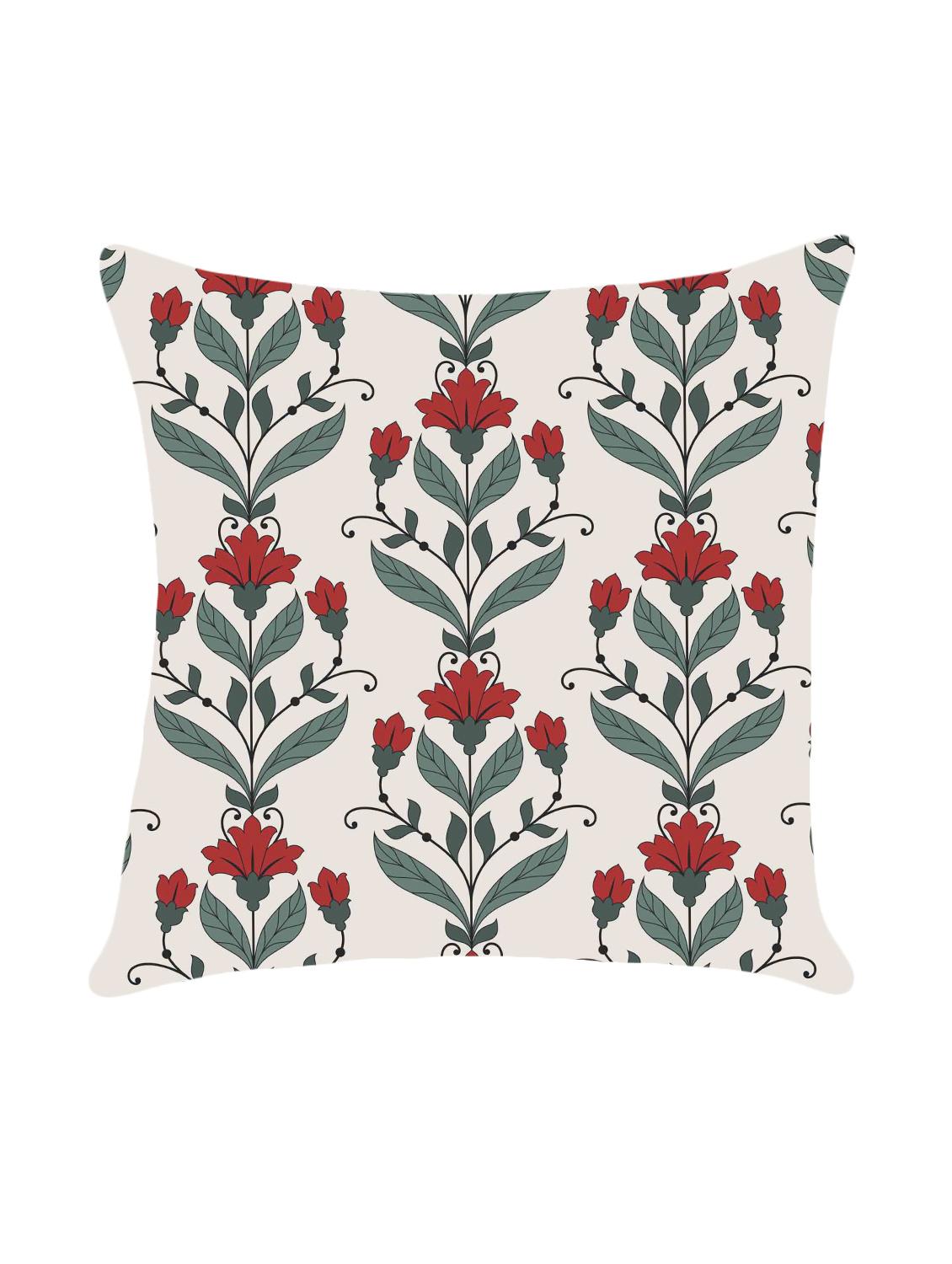 digital printed cushion cover with flower design