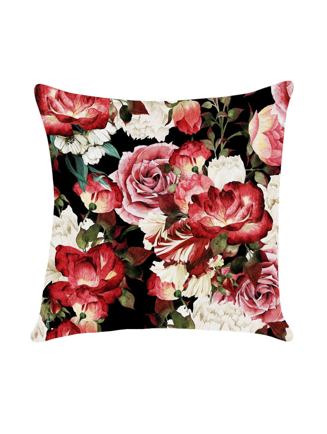 digital printed cushion cover with flower design