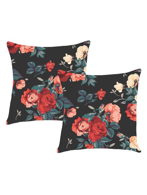 digital printed cushion cover with flower design set of 2 - 14766379 - Standard Image - 0