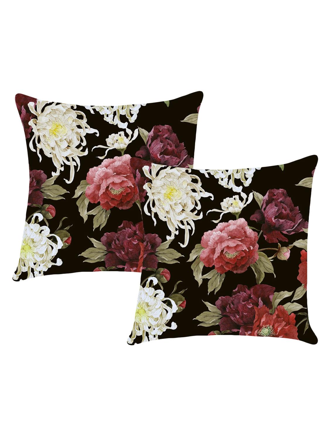 digital printed cushion cover with flower design set of 2 - 14766392 - Zoom Image - 0