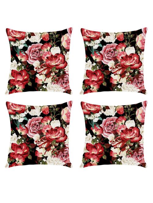 digital printed cushion cover with flower design set of 4 - 14766413 - Standard Image - 0