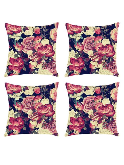 digital printed cushion cover with flower design set of 4 - 14766414 - Standard Image - 0