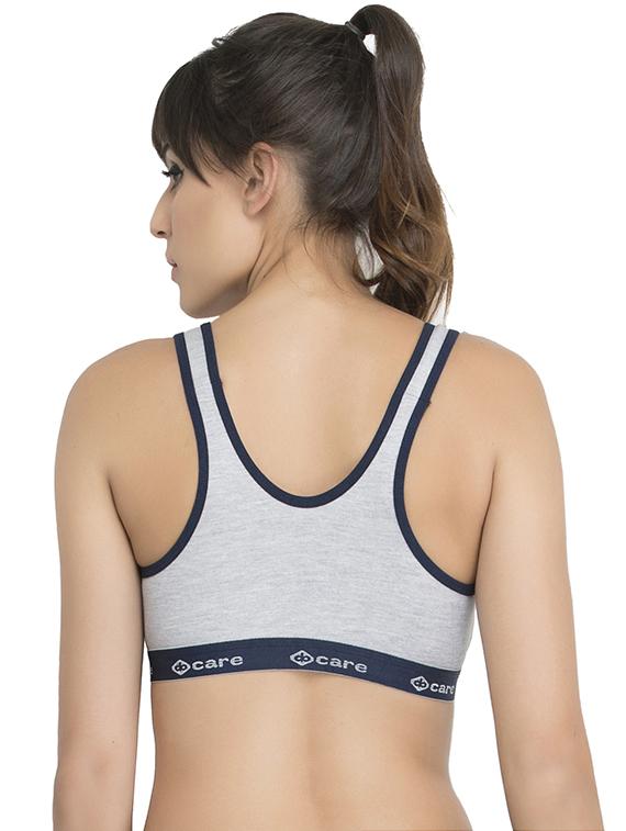 blue blended knit sports bra - 14767274 - Standard Image - 1