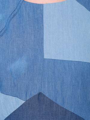 frayed hem denim dress