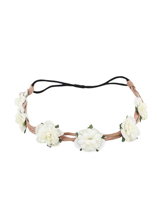 hair drama company floral tiara - white for women and girls