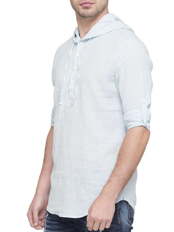 light blue cotton casual shirt - 14770448 - Standard Image - 1