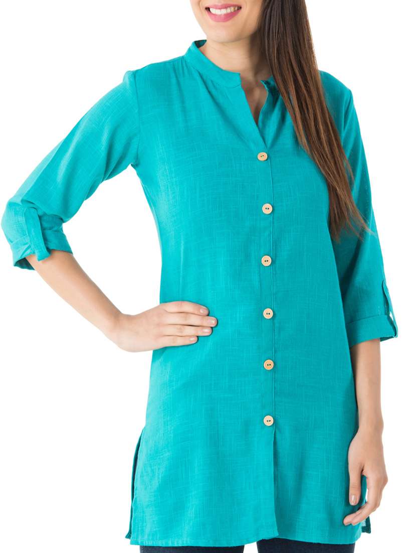 solid straight kurti