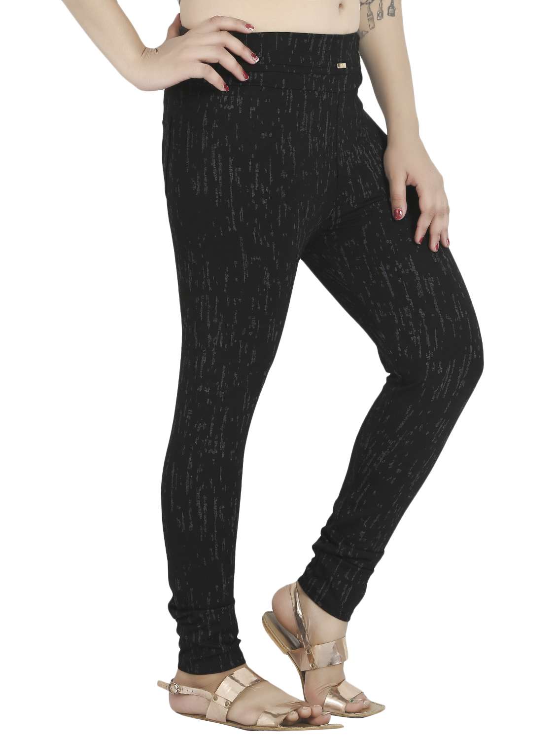 black cotton jegging - 14771857 -  Standard Image - 1