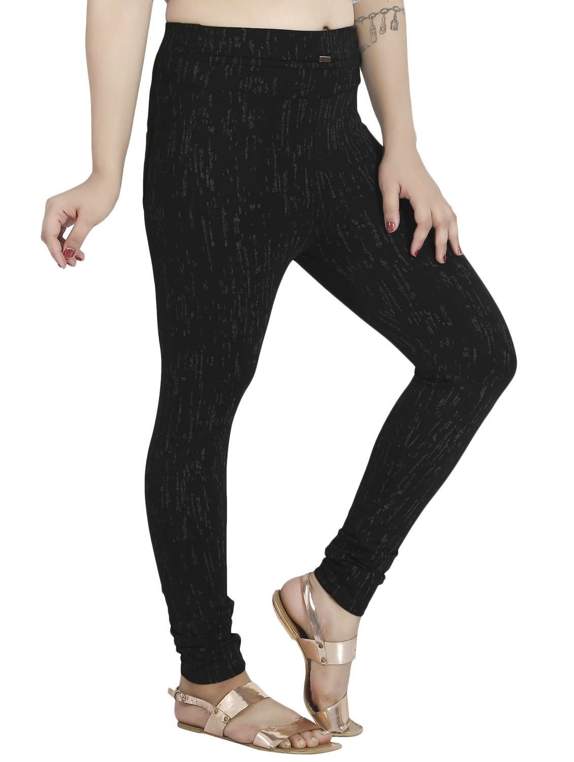 black cotton jegging - 14771858 -  Standard Image - 1