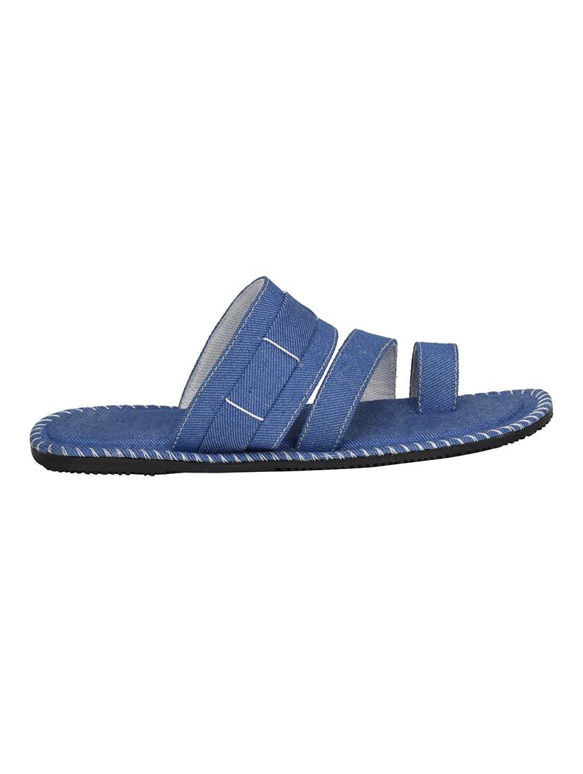 blue leatherette slip on slipper - 14772895 - Standard Image - 1