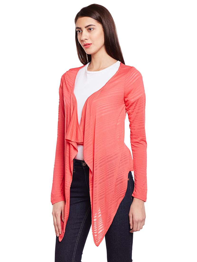 pink viscose casual shrug - 14773101 - Standard Image - 1