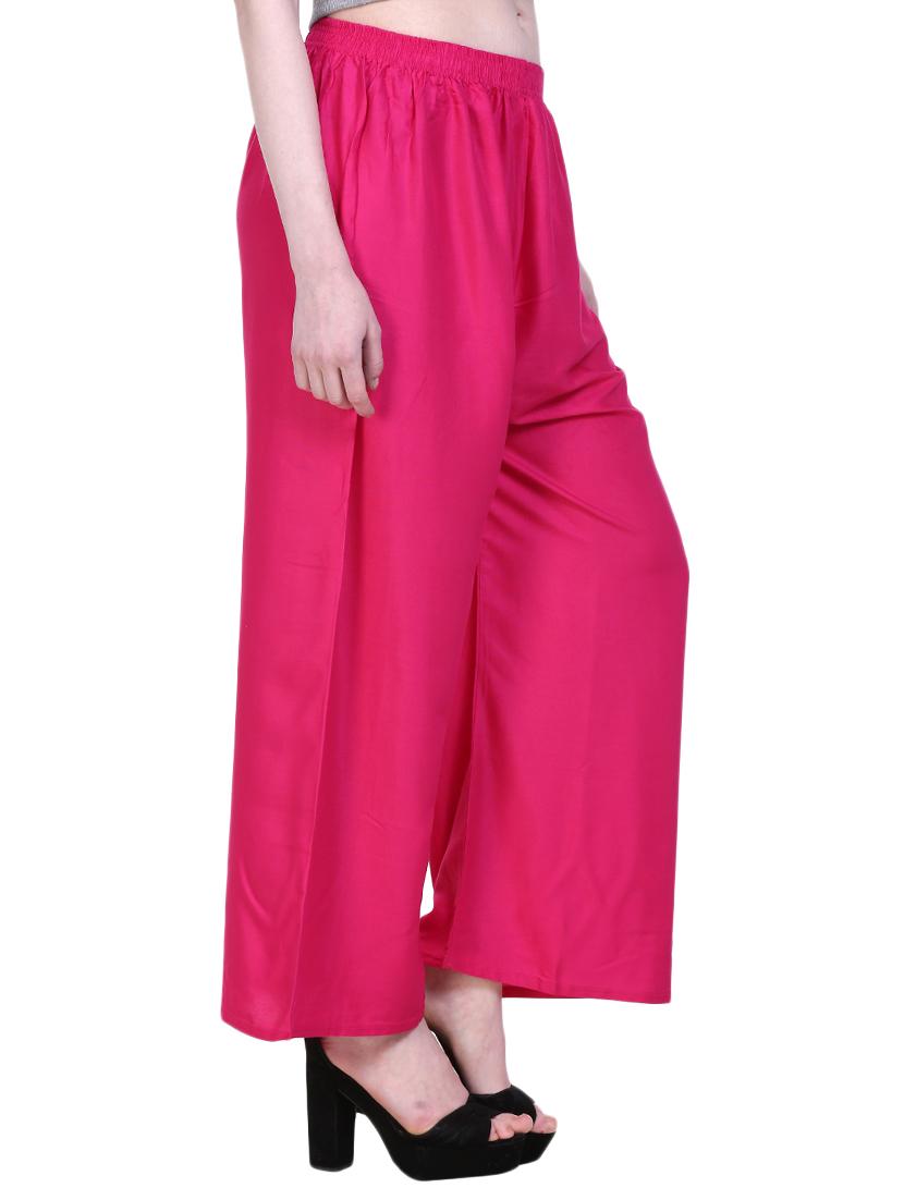 pink solid palazzo - 14773617 -  Standard Image - 1