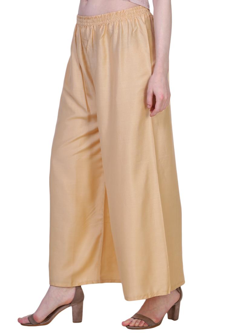 yellow solid palazzo - 14773620 - Standard Image - 1