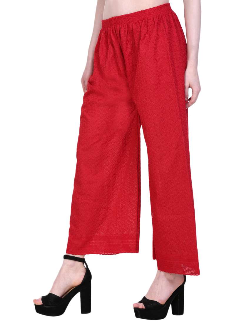 red cotton palazzo - 14773626 -  Standard Image - 1