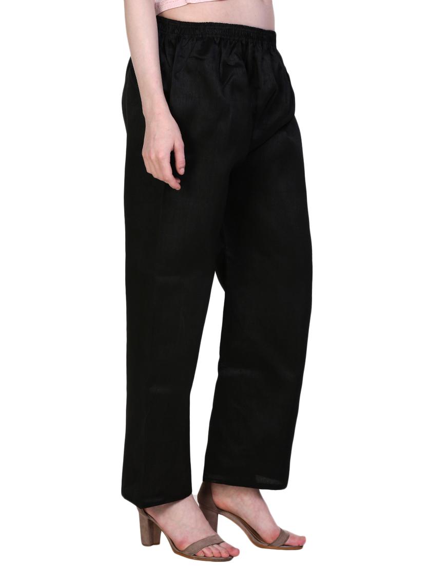 black solid palazzo - 14773632 -  Standard Image - 1