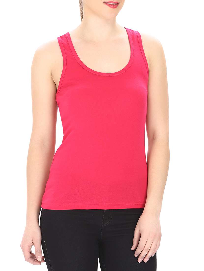 pink cotton tank tee - 14774646 -  Standard Image - 1