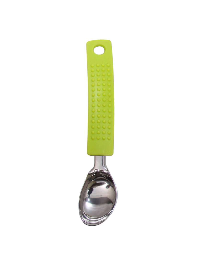 green grip handle ice cream scoop spoon - 14775382 -  Standard Image - 1