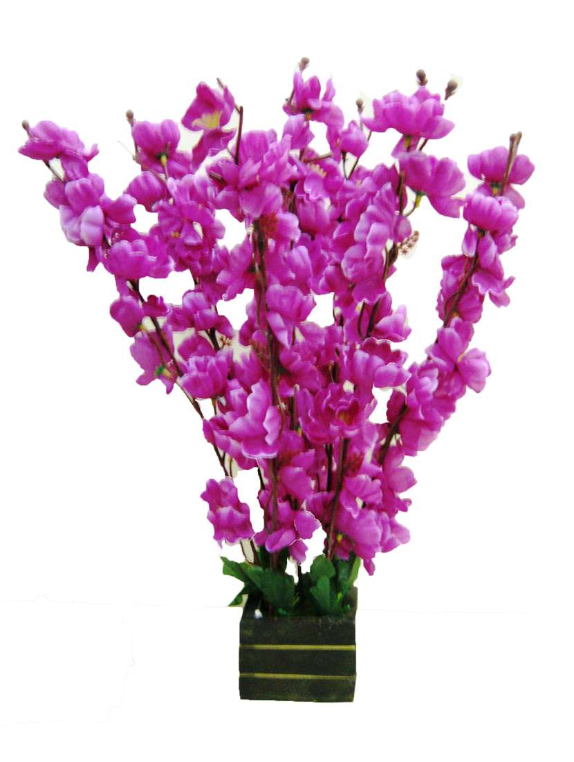 loxiaa artificial purple blossom with pot
