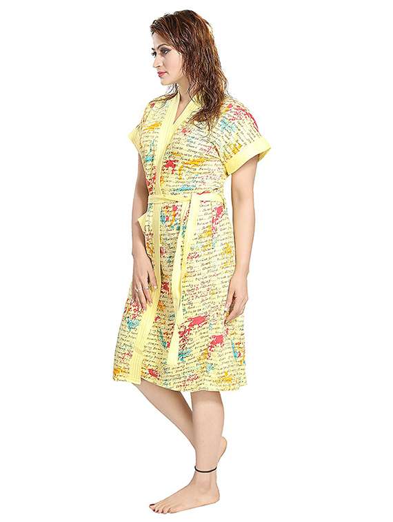 pink book print women bath robe - 14779734 -  Standard Image - 1