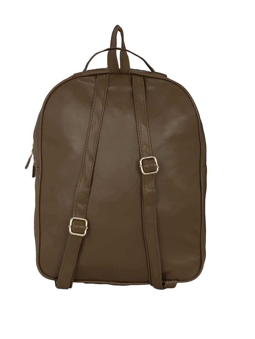 brown leatherette regular backpack - 14782439 -  Standard Image - 1