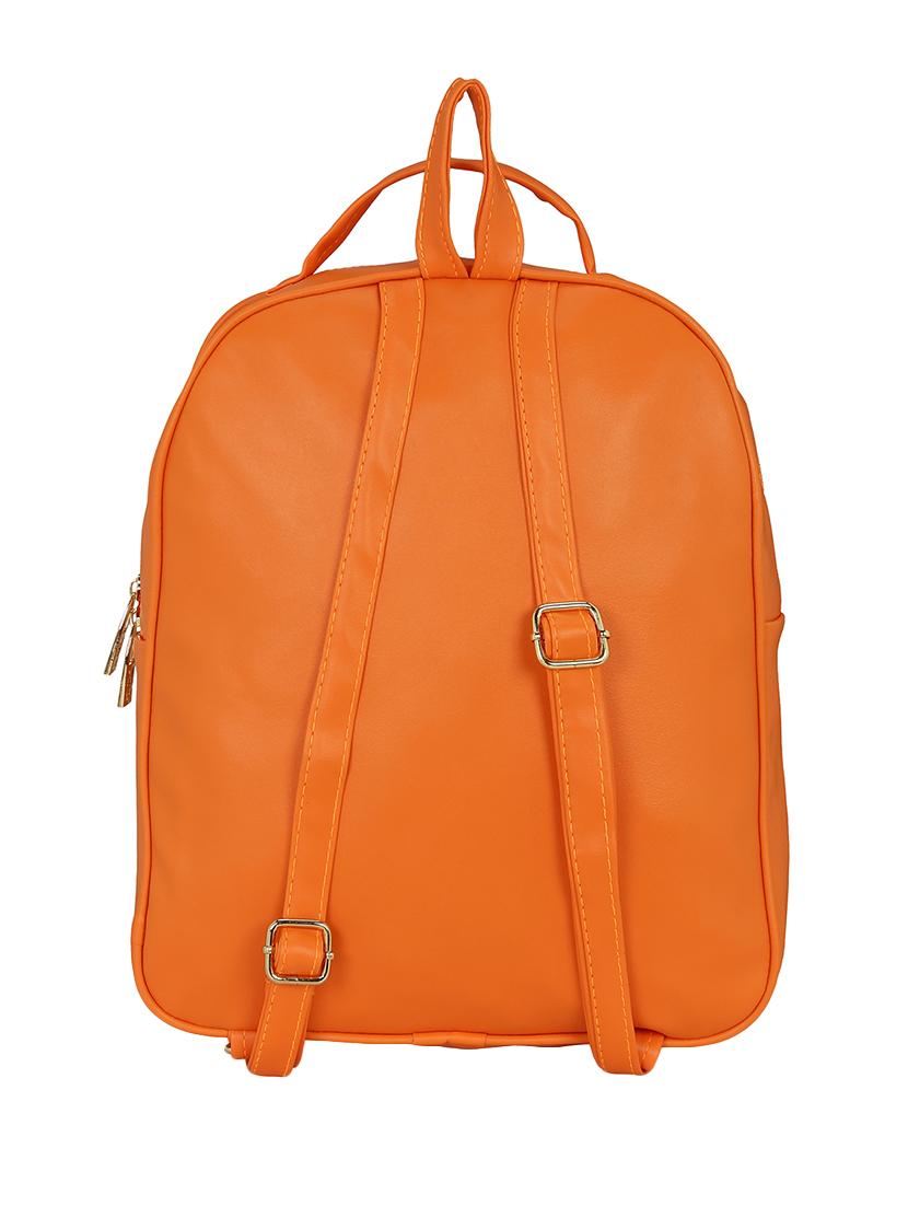 orange leatherette  regular backpack - 14782448 -  Standard Image - 1