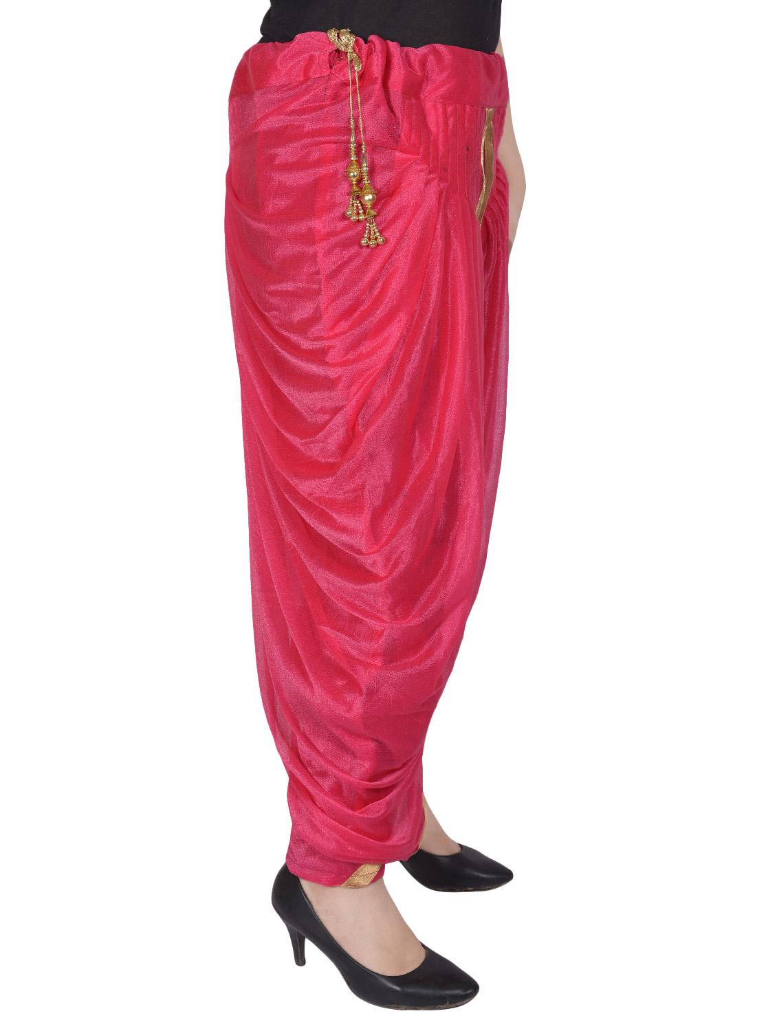 pink satin dhoti salwar salwars - 14783052 -  Standard Image - 1