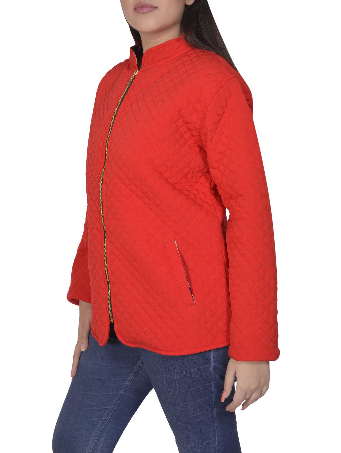 red solid quilted jacket - 14783078 -  Standard Image - 1