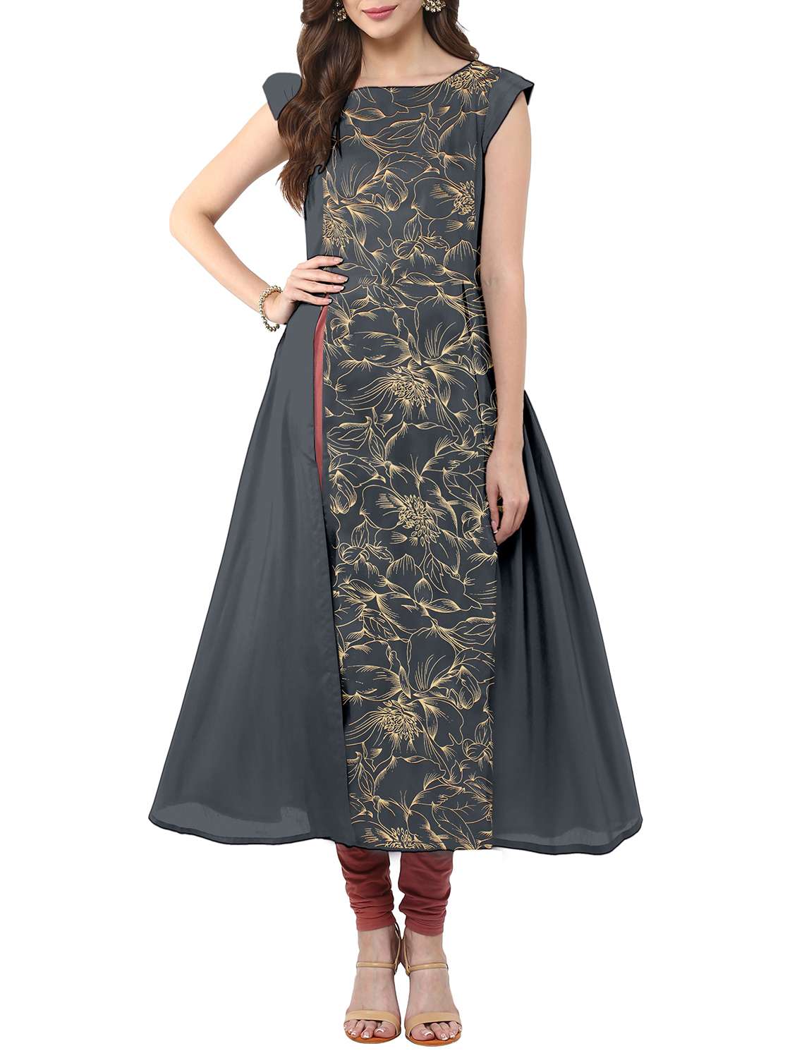 printed a-line kurta