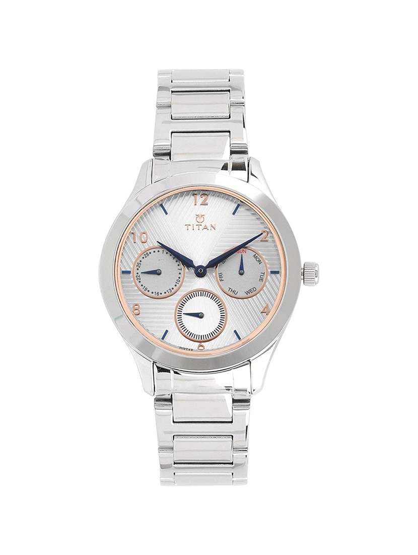 titan white dial  watch for women - 2570sm04