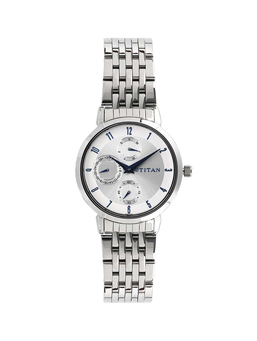 titan silver dial  watch for women - 2569sm03