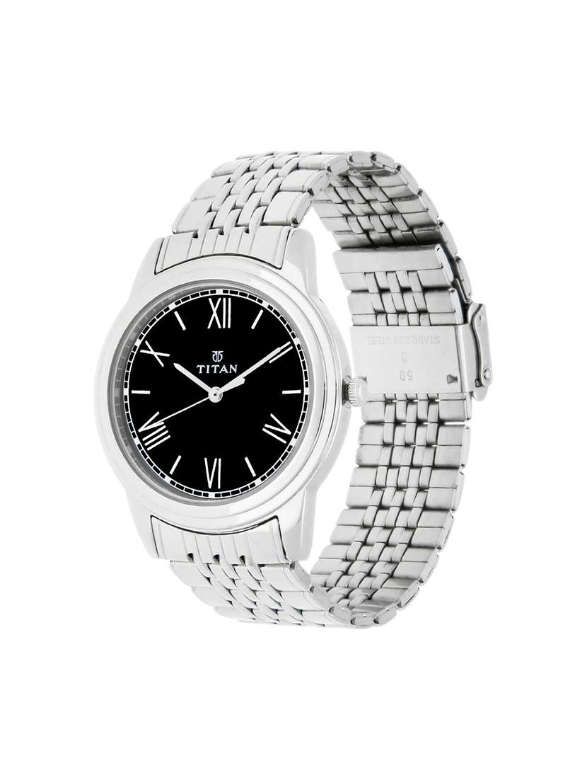 titan black dial  watch for men - 1735sm02