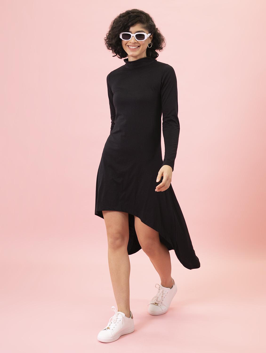 women's high low solid dress - 14789327 -  Zoom Image - 0