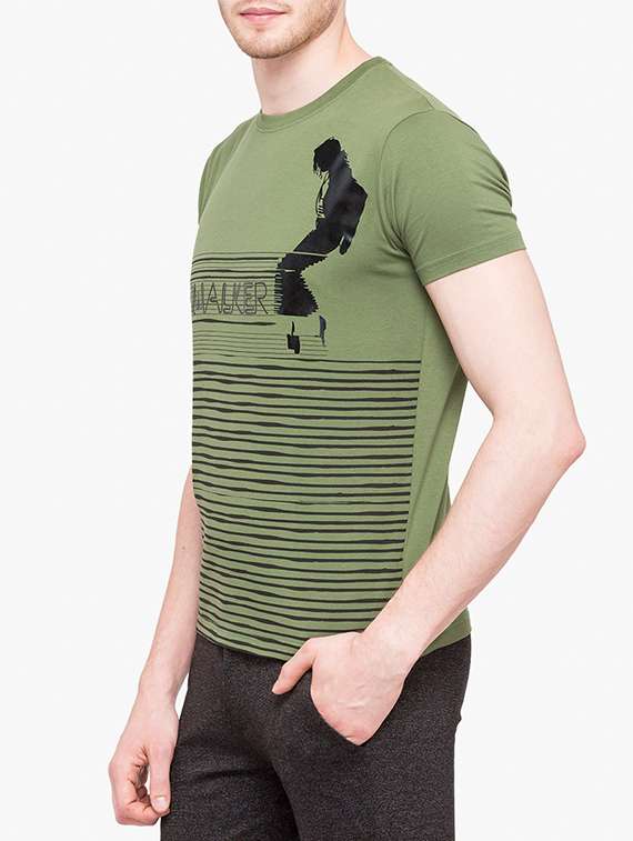 olive green cotton t-shirt - 14789580 -  Standard Image - 1