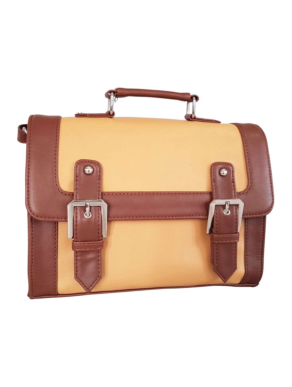 beige  leatherette  regular sling bag - 14790012 -  Standard Image - 4