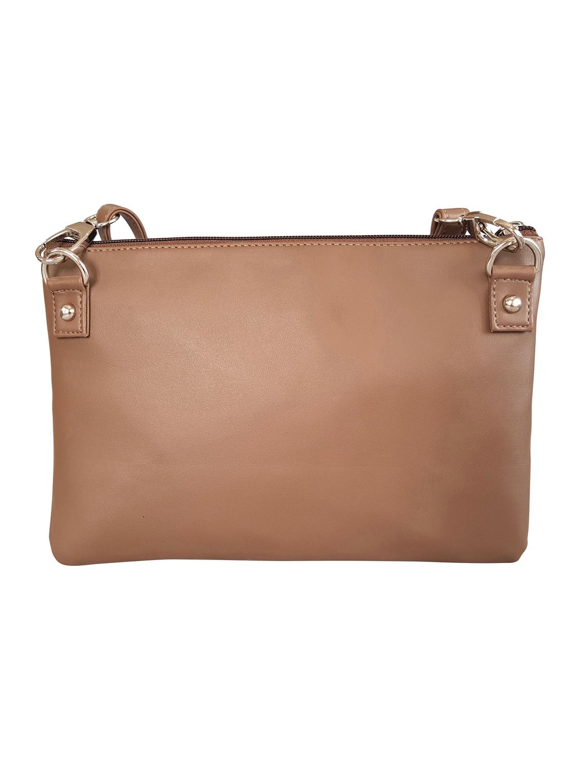 brown leatherette regular sling bag - 14790036 - Standard Image - 4