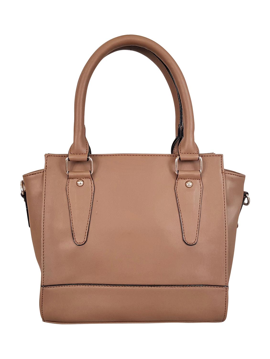 brown leatherette regular handbag - 14790080 - Standard Image - 1
