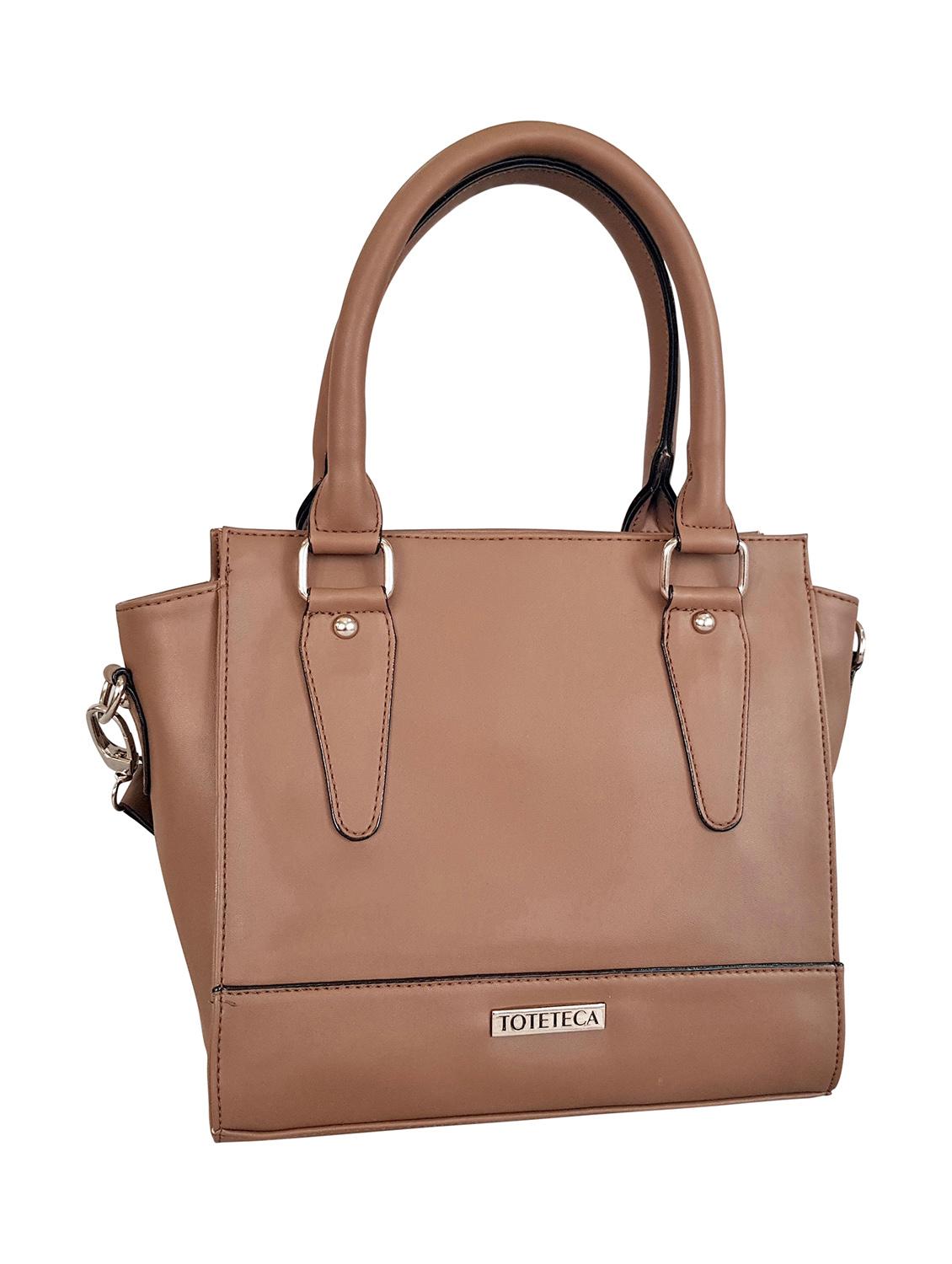 brown leatherette regular handbag - 14790080 - Standard Image - 4