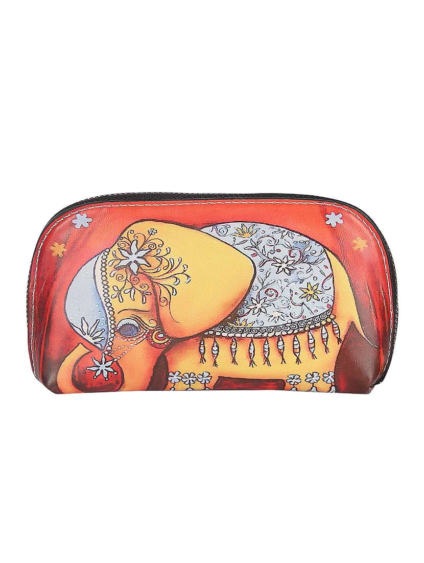 red leatherette  regular clutch