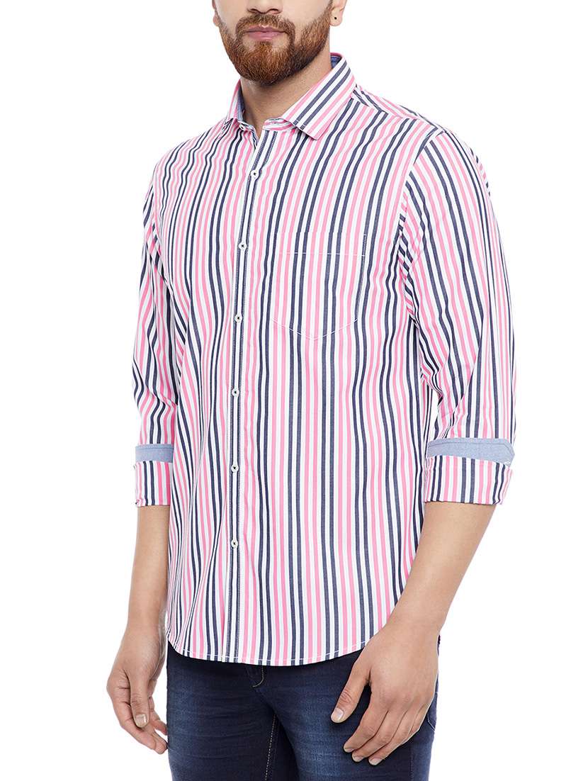 pink cotton casual shirt - 14791385 - Standard Image - 1