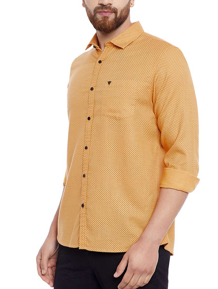 yellow cotton casual shirt - 14791390 -  Standard Image - 1