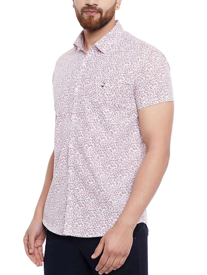 red cotton casual shirt - 14791397 -  Standard Image - 1