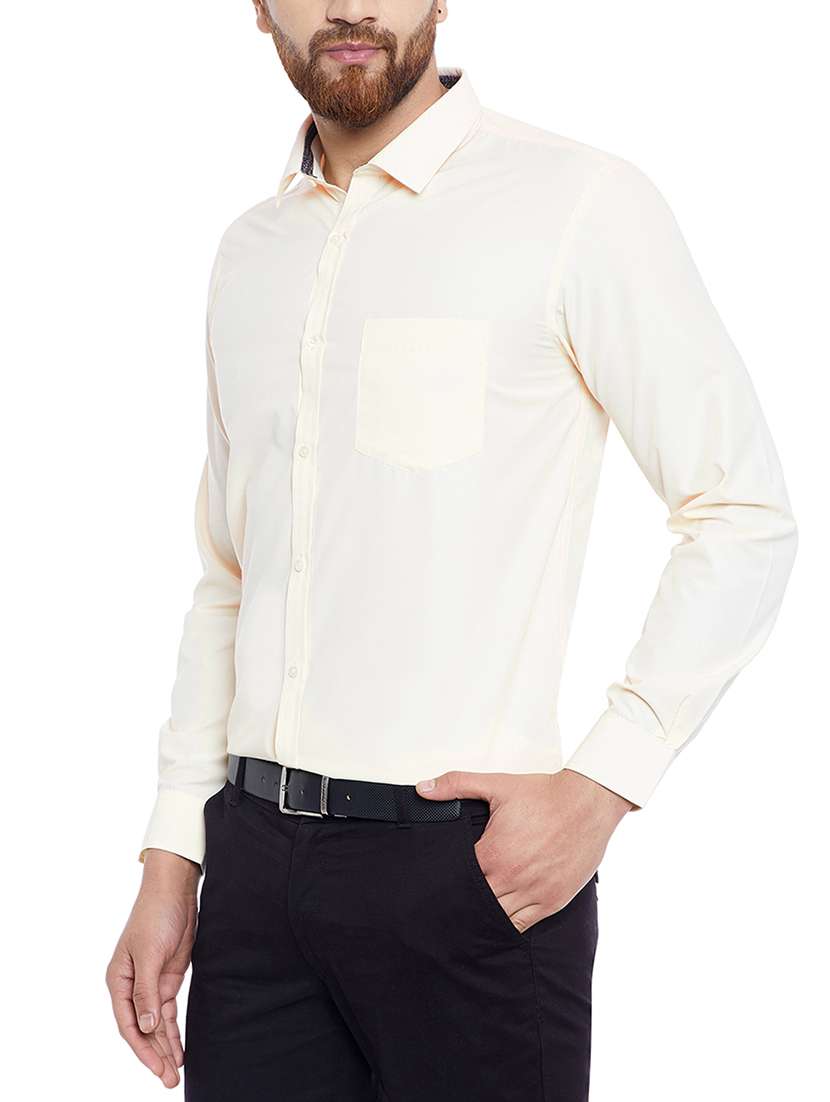 off- white cotton formal shirt - 14791416 - Standard Image - 1