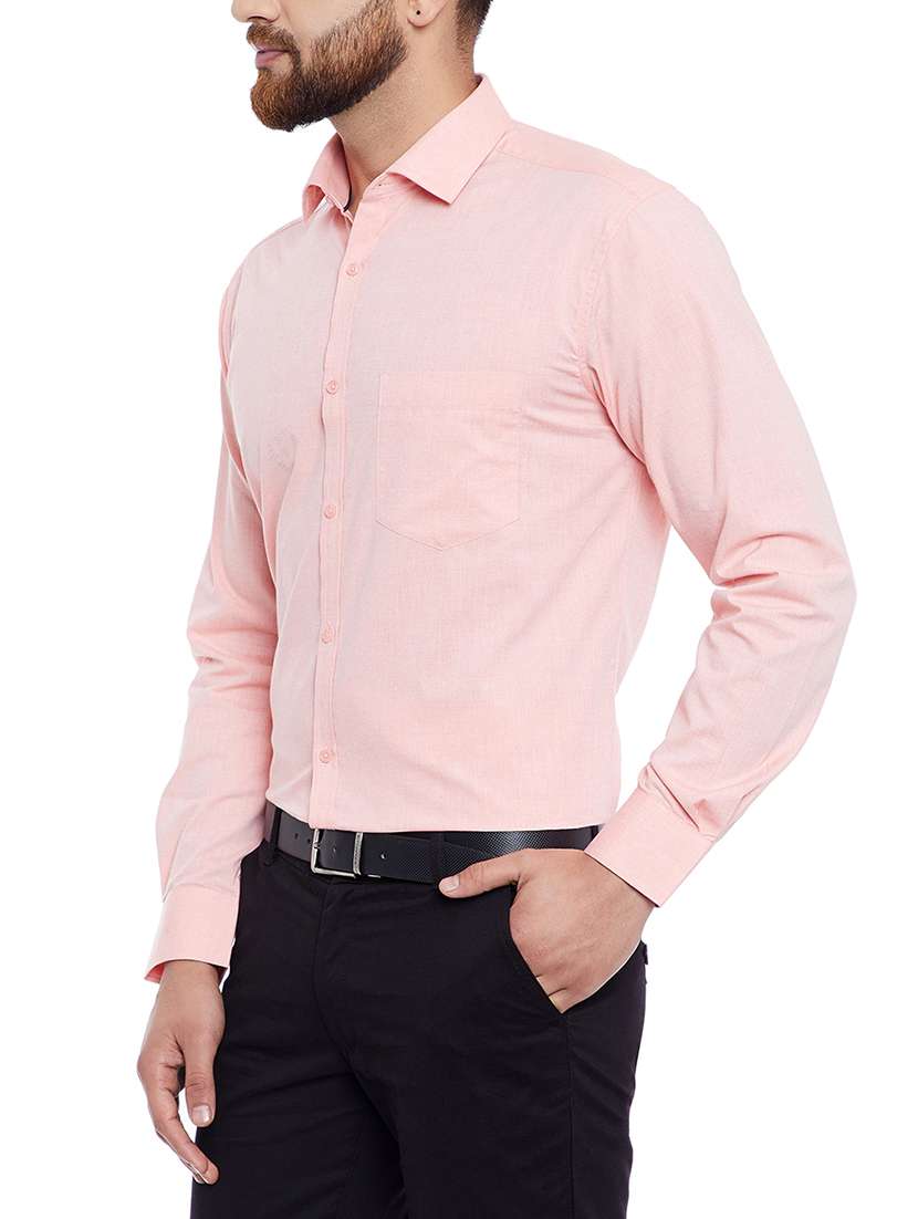 pink cotton blend formal shirt - 14791423 -  Standard Image - 1