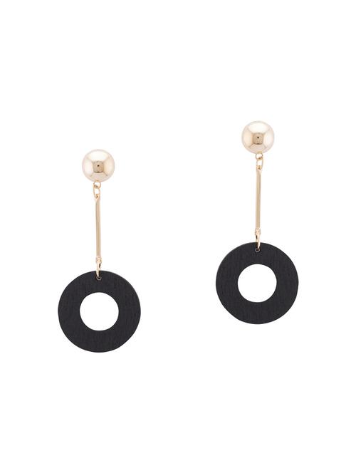 yellow metal drop earrings - 14792258 - Standard Image - 0